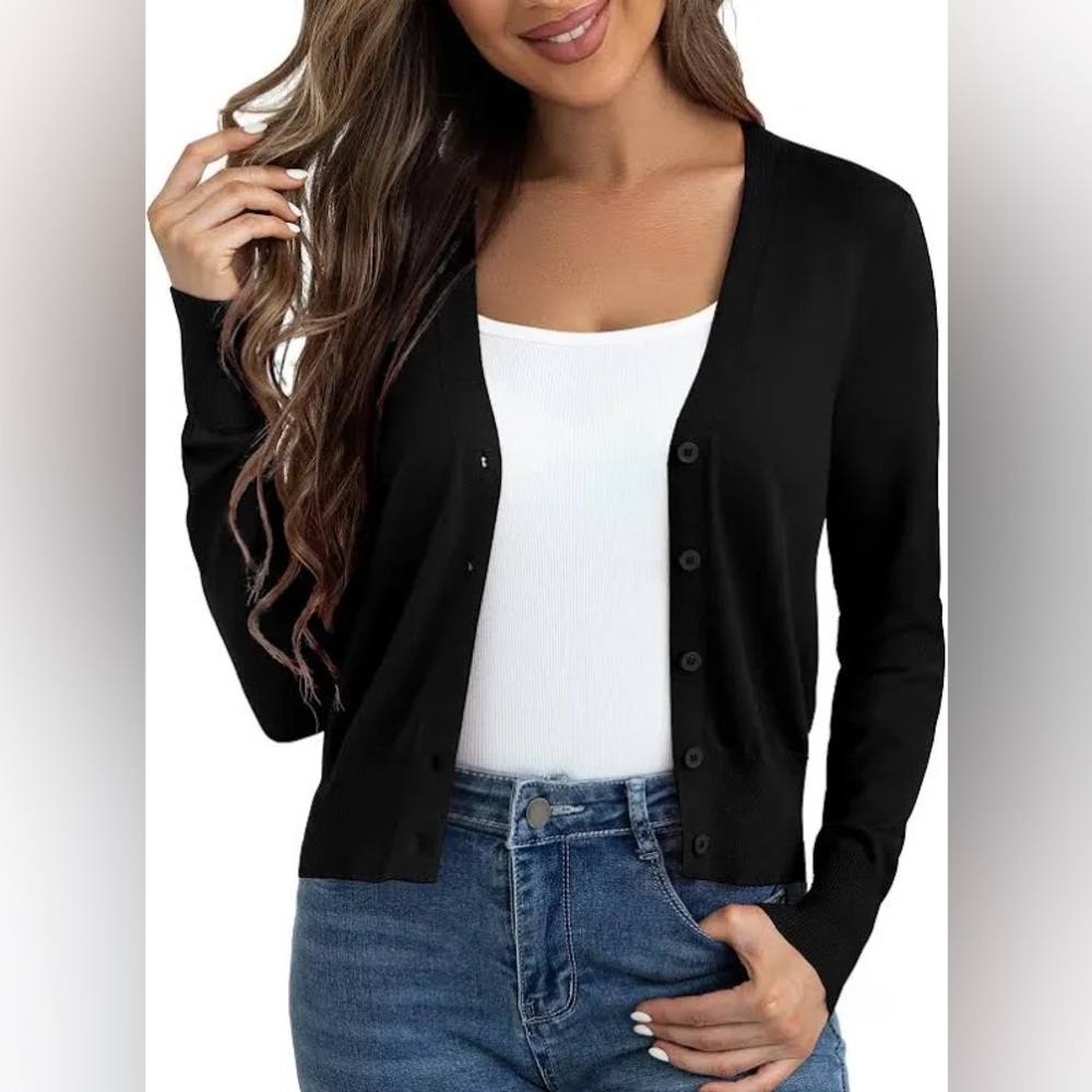 Ahlaray Button Down Open Top Cardigan size Medium